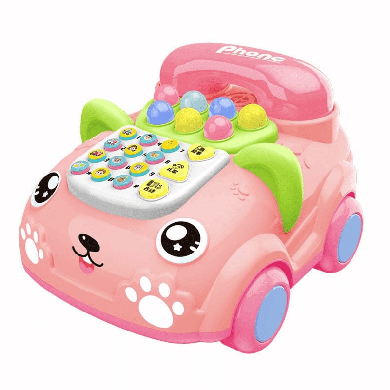 [FUNNY]Mainan Mobil Telephone Edukasi Anak Berlampu Dan Music / Early Education Telephone