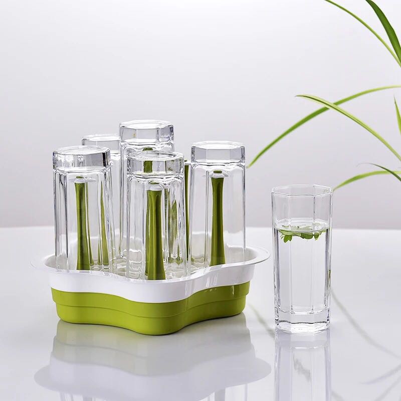 [7in1] Water Glass + Tatakan Gelas [ 230ml ]