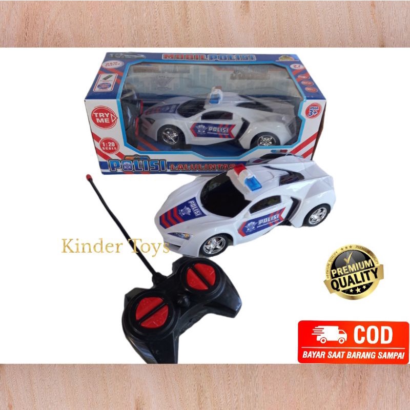 Mainan Mobil Remote Control Polisi / Mainan Mobil Polisi Lalu Lintas / Mainan Mobil Polisi