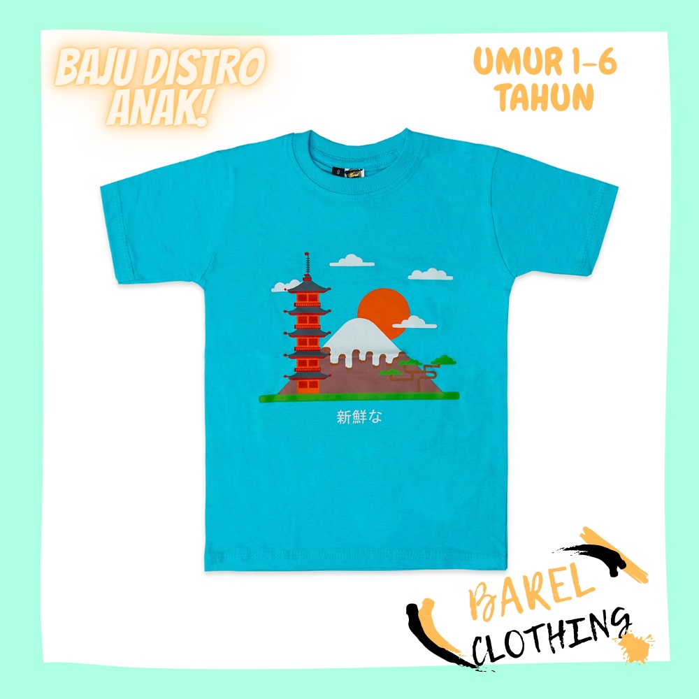 Baju Kaos Distro Anak Laki Laki dan Perempuan PS CLOTHING Unisex Baju Motif Karakter