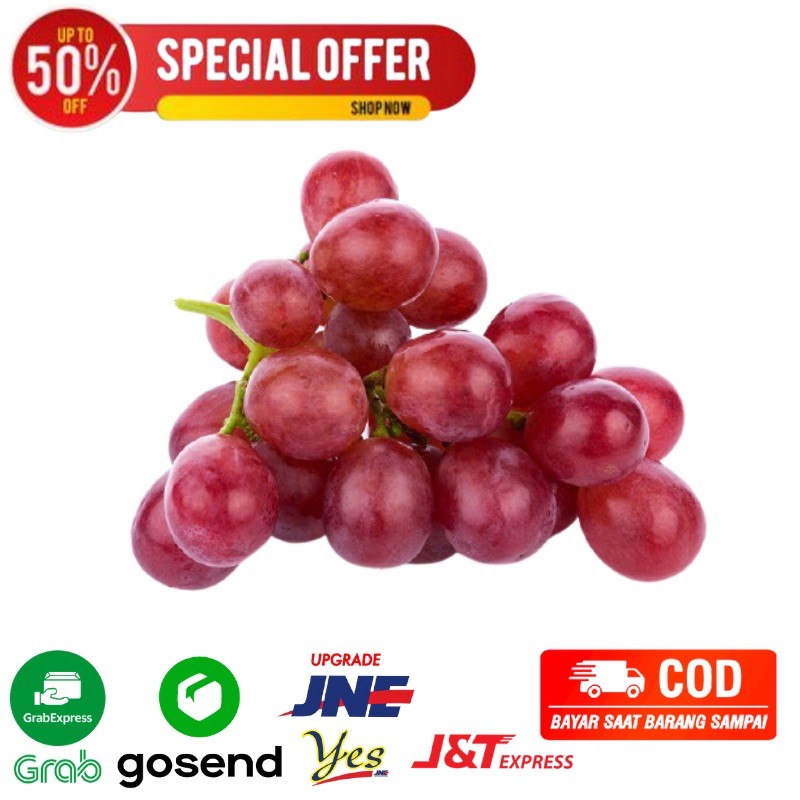 

Buah buahan Anggur Merah fresh segar import Bandung