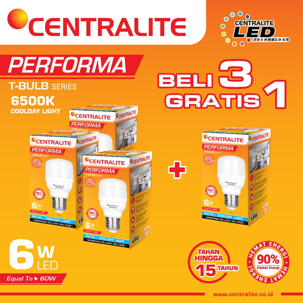 Paket 6W CD Isi 4 Pcs CTL Performa Lampu Led Capsule 6W CD Putih / Paket Bundling Lampu Led