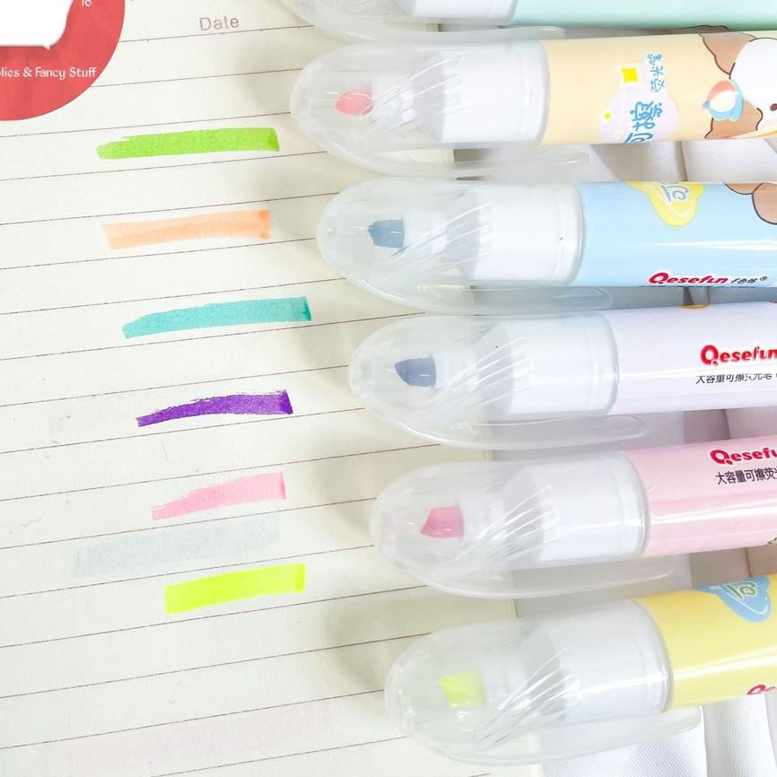 

Oke Price ✦ Highlighter eraseable bisa di hapus gambar kelinci alat tulis kantor kado unik warna pastel murah terjangkau ready*