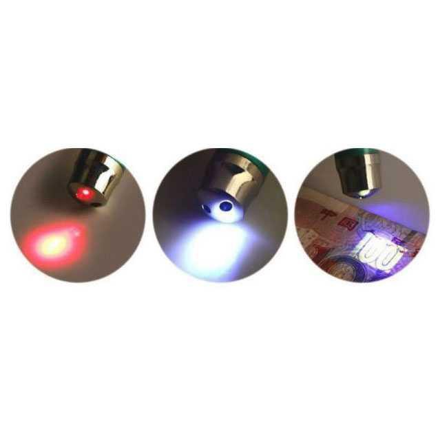 3 in 1 Red Laser Pointer 1mw 650nm + Flashlight &amp; UV - A-LPP-006 ( Al-Yusi )