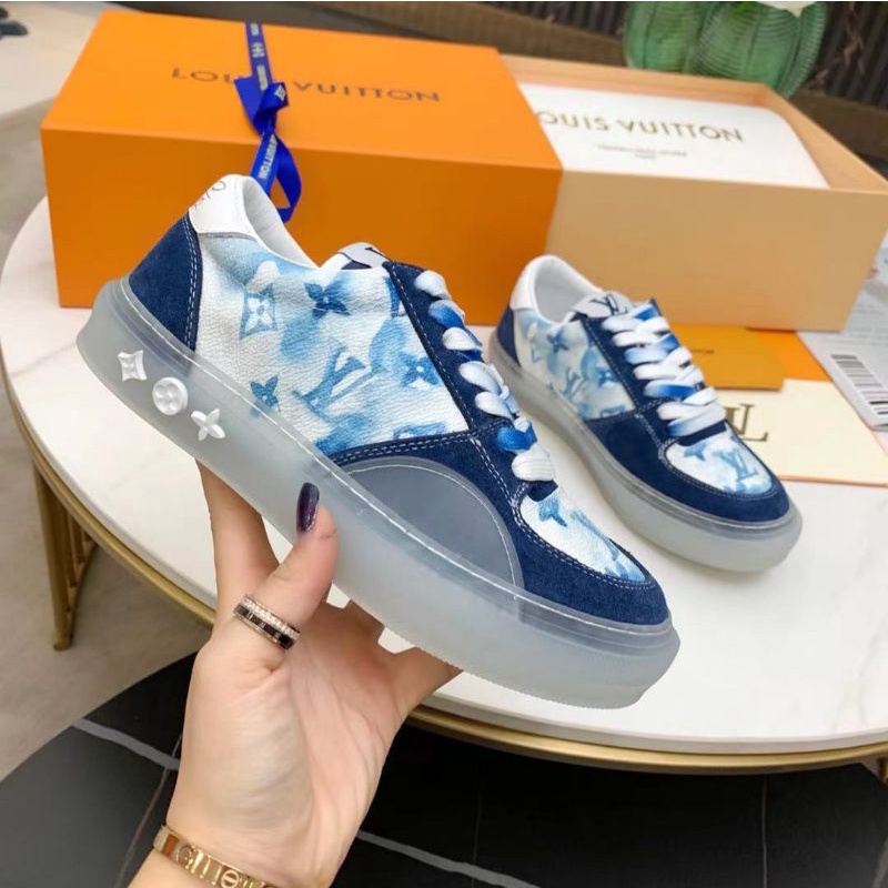 sepatu lv sneaker wanita mirror quality lou is vuitton shoes cewek