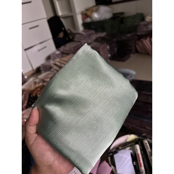 Pashmina Malay Silk Texture Premium Shawl Rayya Silk-Sage