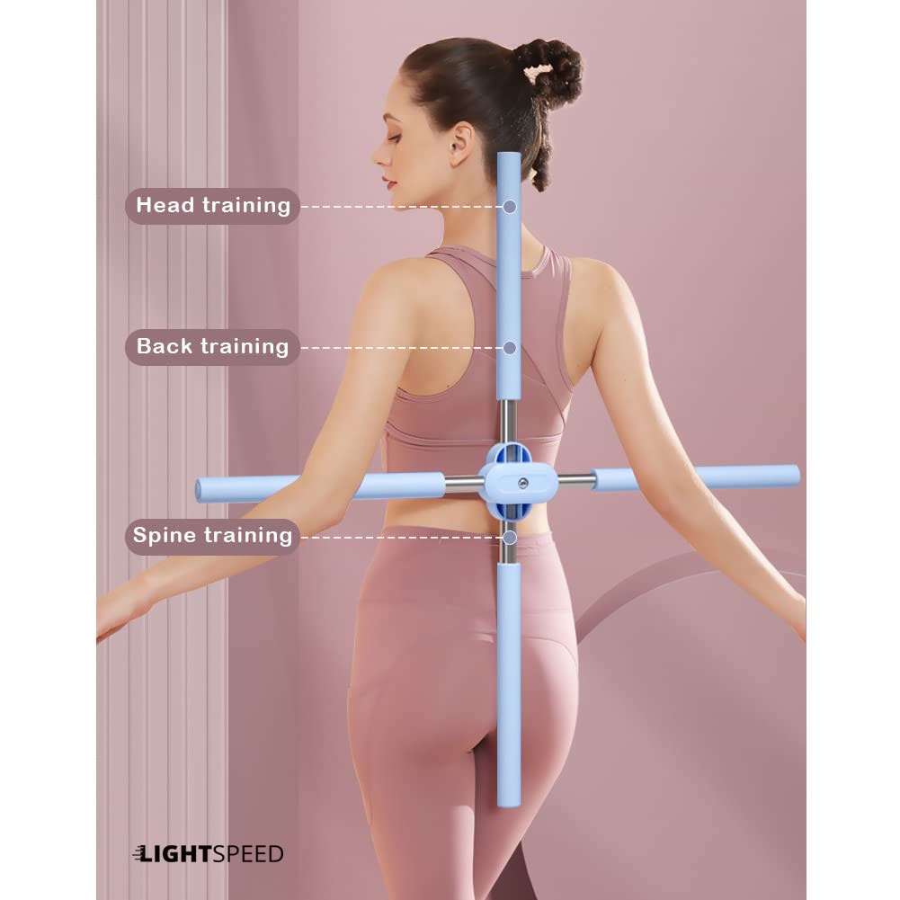 LIGHTSPEED Tongkat Yoga Pilates / Back Stretch Sticks / Yoga Stick Tongkat / Alat Bantu Yoga Penegak Punggung-1