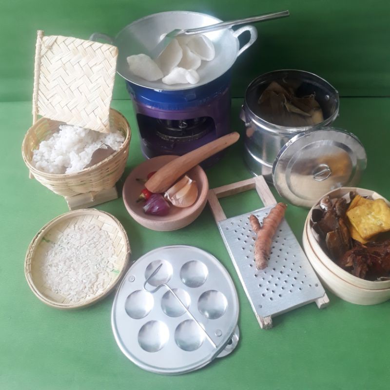 Set Mainan Masak Masakan Tradisional Paket Dapur Kabayan