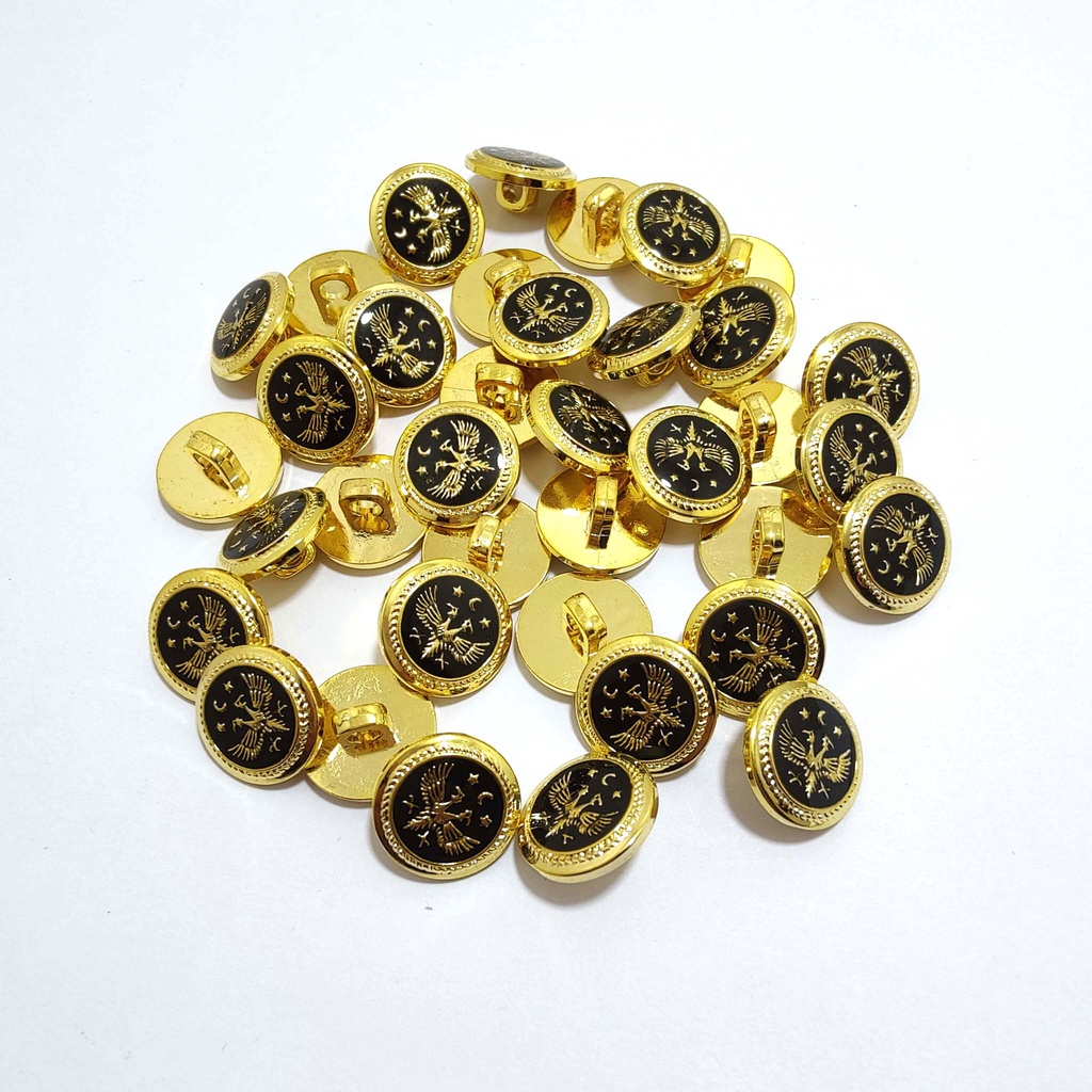 KANCING PLASTIK GARUDA KANCING JAS KECIL ALMAMATER 15 MM / 12 PCS