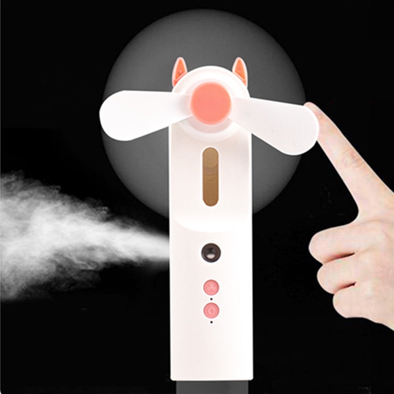 2 in 1 Kipas Angin Nano Mist Sprayer Mini Portable USB Rechargeable Untuk Outdoor Mini Fan