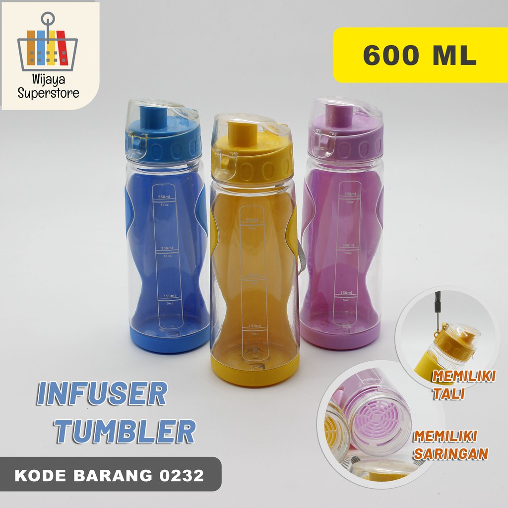 [BTL 02] Botol Minum Anak Dewasa - Infused Bottle - Tumbler Tempat Air Minum Corong + Saringan