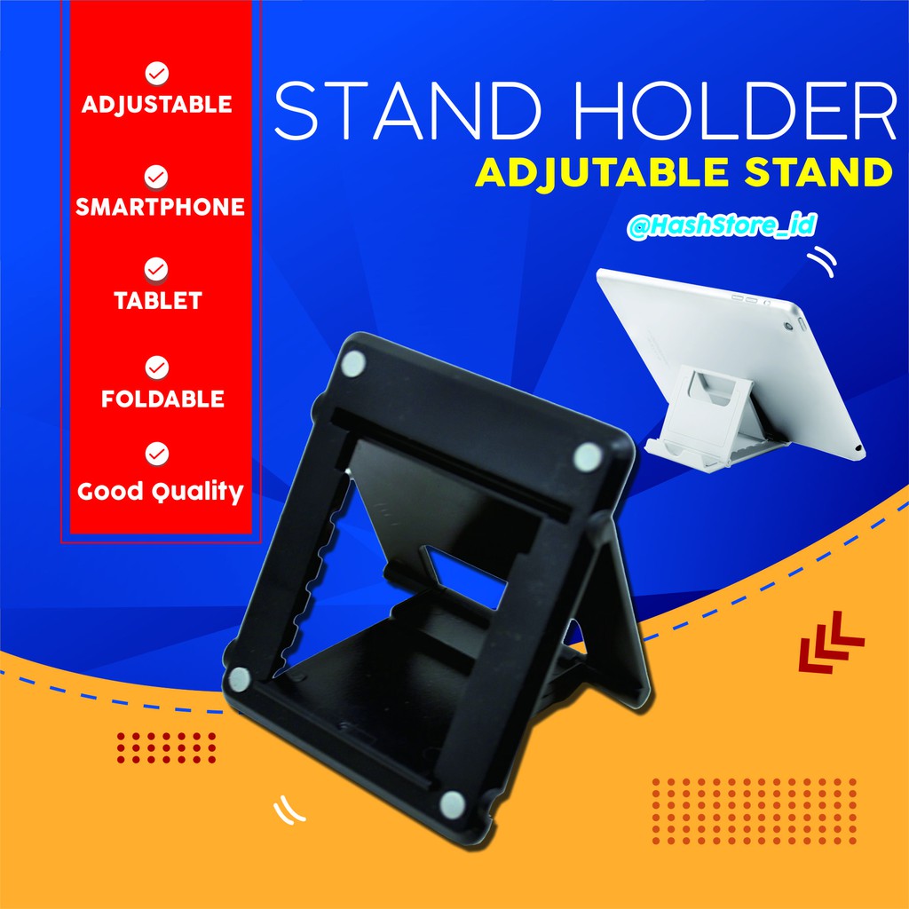 STAND SMARTPHONE/TABLET HOLDER LIPAT STAND HANDPHONE LIPAT UNTUK ZOOM NONTON FILM ADJUSTABLE