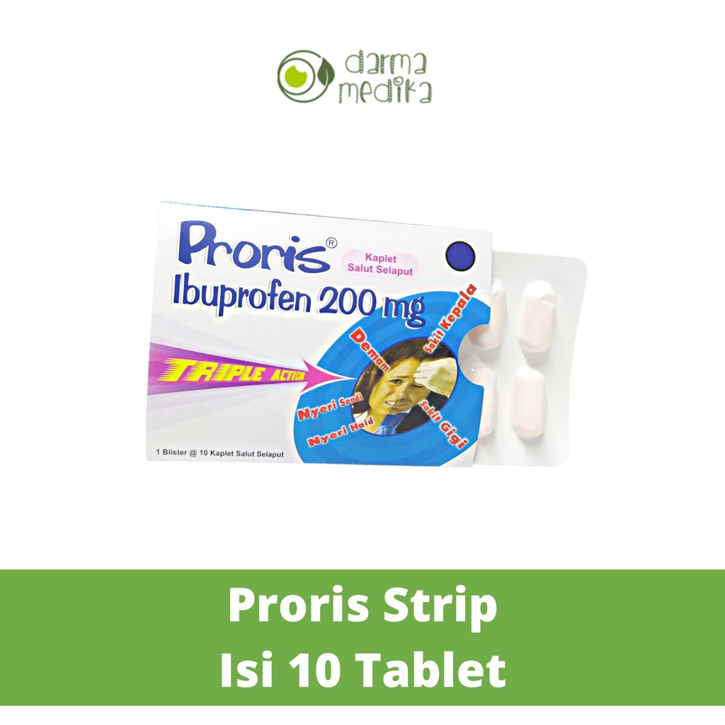 Proris ibuprofen strip 200 mg isi 10 tablet