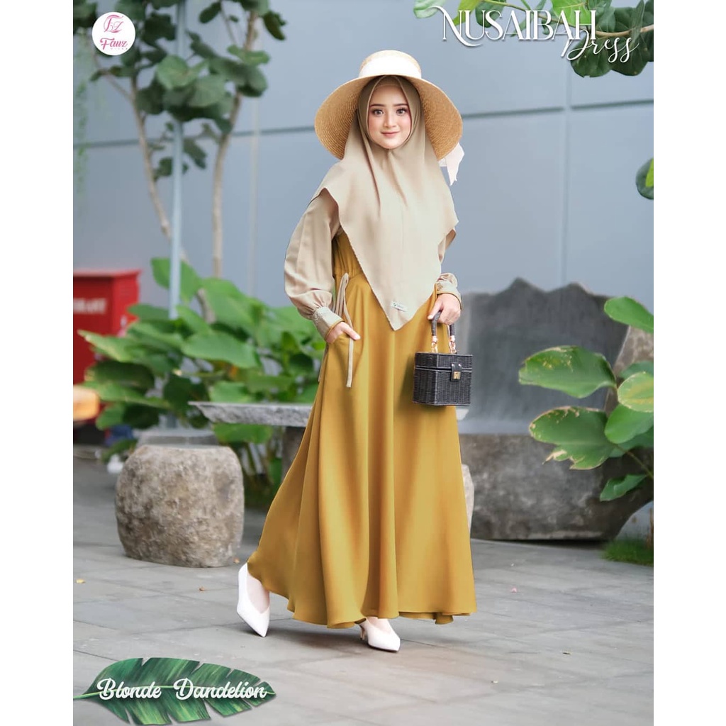 Grosir GAMIS HASNA  - (PILIHAN WARNA 1) Keren