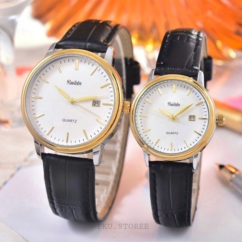 JAM COUPLE TALI KULIT TERLARIS JAM TANGAN SEPASANG PRIA DAN WANITA TALI KULIT_JAM TANGAN COWOK TALI KULIT, JAM TANGAN CEWEK TALI KULIT_TAHAN AIR JAM TANGAN COUPLE UNISEX