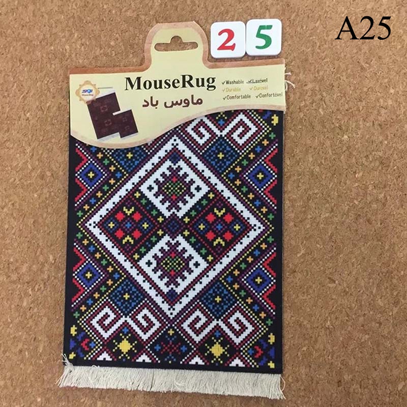 {LUCKID}Rectangular persian mini rug woven rug mouse pad carpet tassel mat