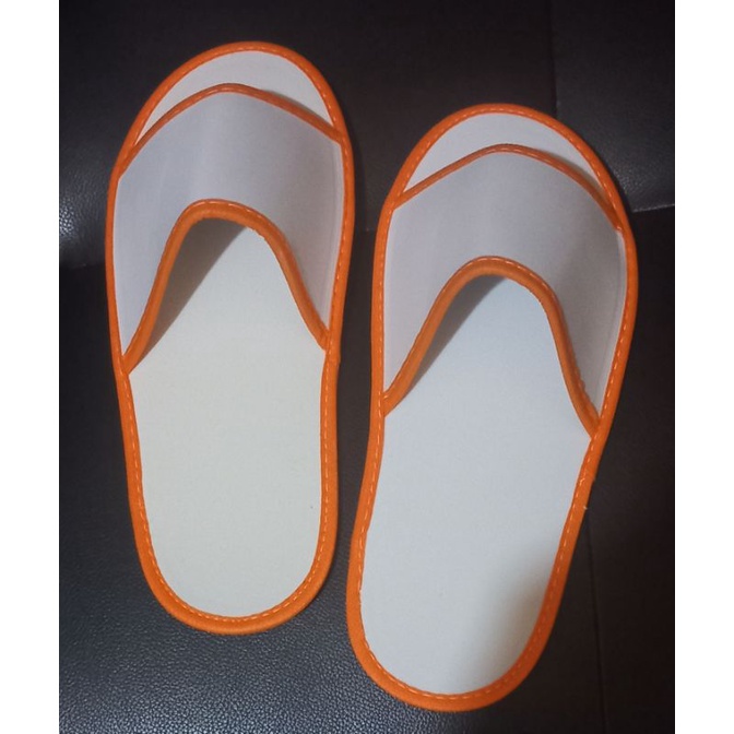 slippers # sandal lantai #sandal hotel bahan sepon 4ml /list oren