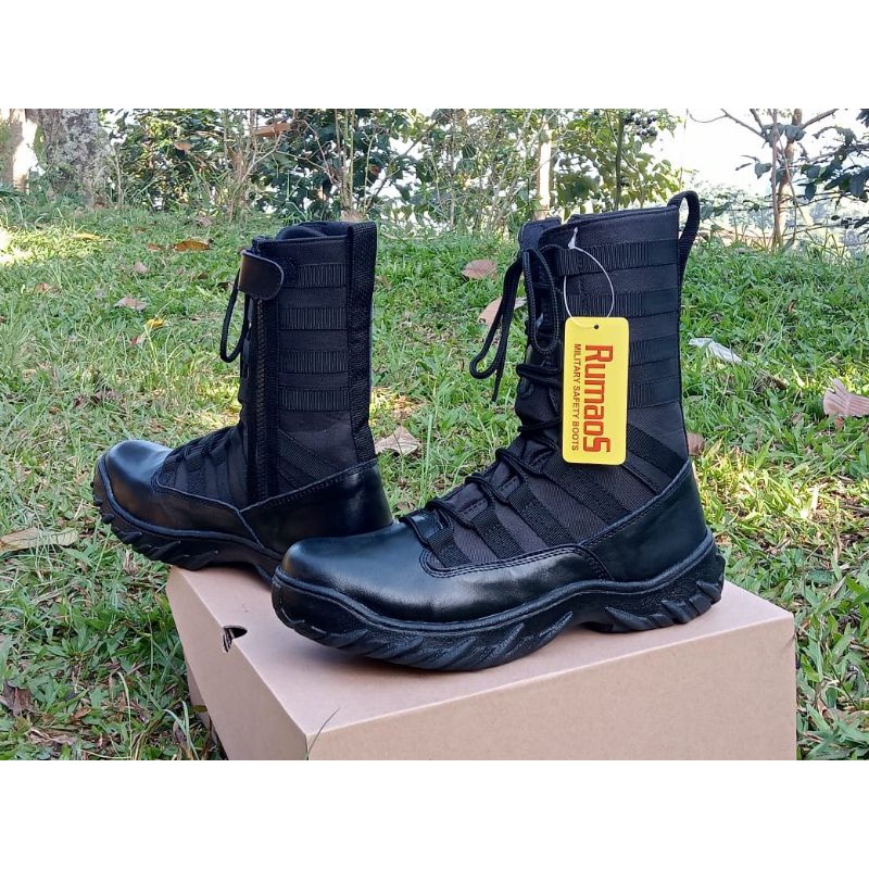 model ninja- sepatu PDL militer/ TNI POLRI SECURITY KULIT