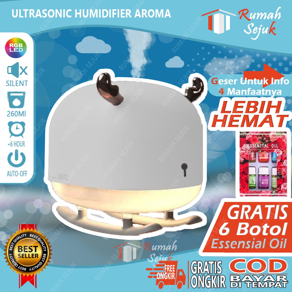 RS - Air Humidifier Diffuser Aromaterapi Alat Pengharum Ruangan Difuser Disfuser Unik Lucu RS-H36 Hu