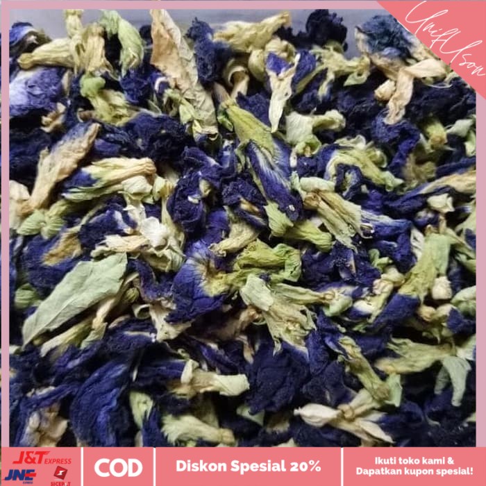 

⭐COD⭐ Teh bunga telang kering / bluepea flower /teh herbal 100 gr