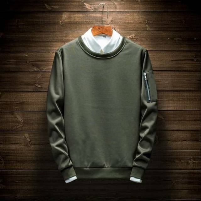 Sweater Basic Pria Holdem S Army - Nekomaru