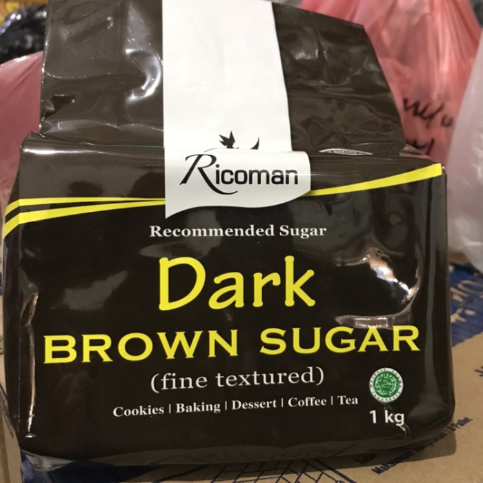 

MINUM-SIAP-DRINK-TO-READY- DARK BROWN SUGAR RICOMAN 1KG -READY-TO-DRINK-SIAP-MINUM.