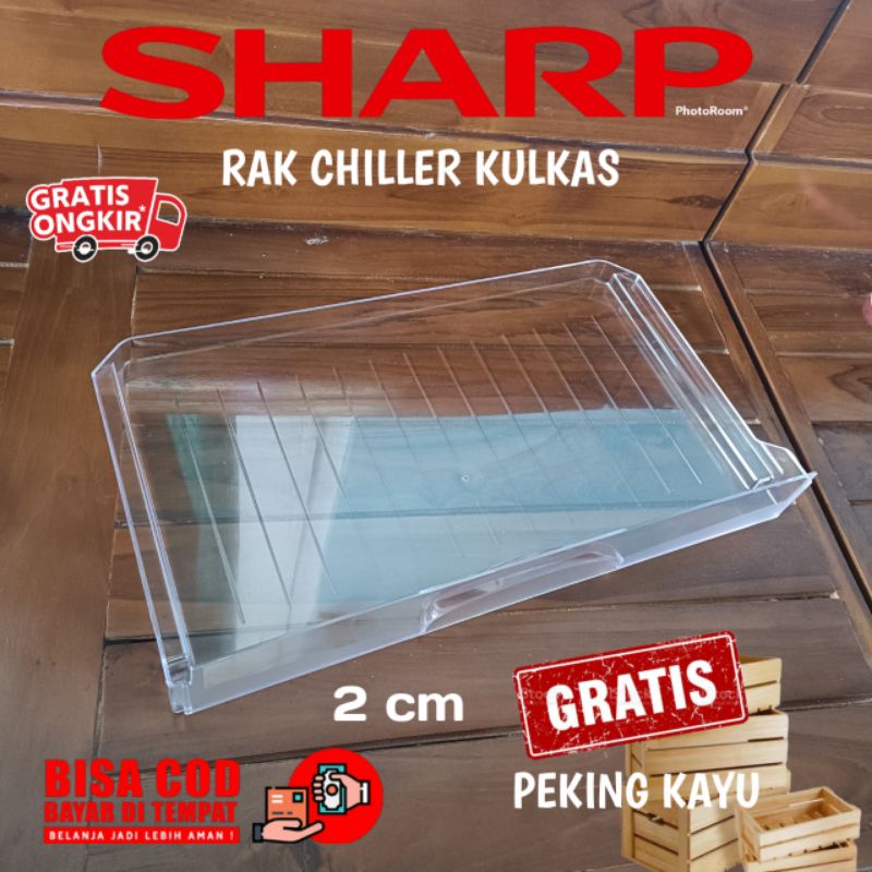 RAK PENAMPUNG AIR RAK CHILLER KULKAS SHARP 1 PINTU ORIGINAL