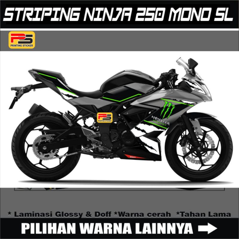 Decal Striping/sticker ninja 250 Mono Sl/Ninja Mono 250 Sl