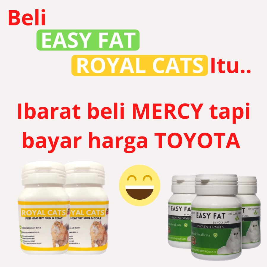 ROYAL CATS Vitamin Pelebat Bulu Kucing Pencegah Obat Anti Rontok Jamur