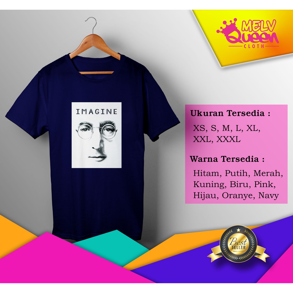 Tshirt / Kaos John Lenon Imagine / Lengan Pendek / Original