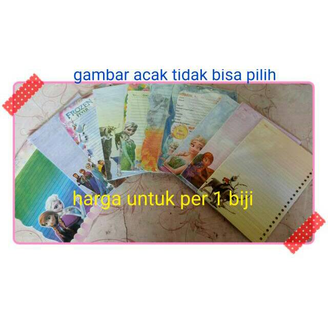 

Kertas Isi kertas file binder loose leaf karakter frozen