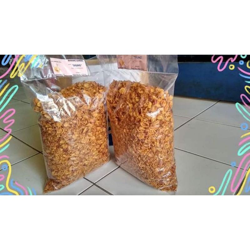 

BAWANG GORENG BREBES ASLI (BRESLI) 1000gr Original Paling Laris