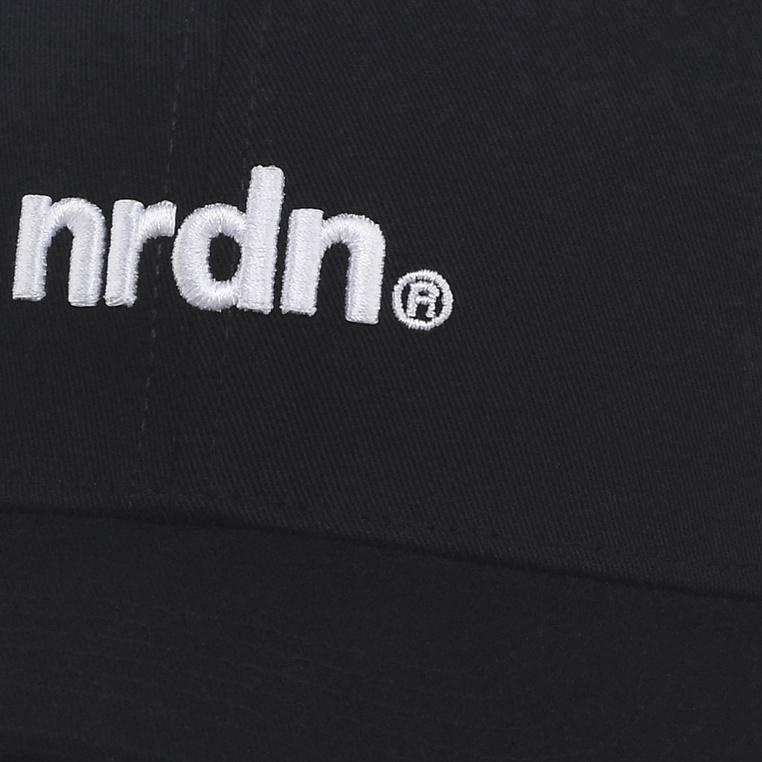 ➯ NRDN Clothing Topi Hat LOWERCASE HAT BLACK WHITE ➫
