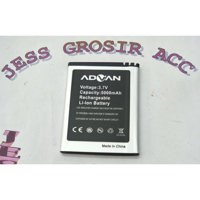 Baterai Battery ADVAN Vandroid Q7A Double Power IC PROTECTION 5000Mah - Hitam