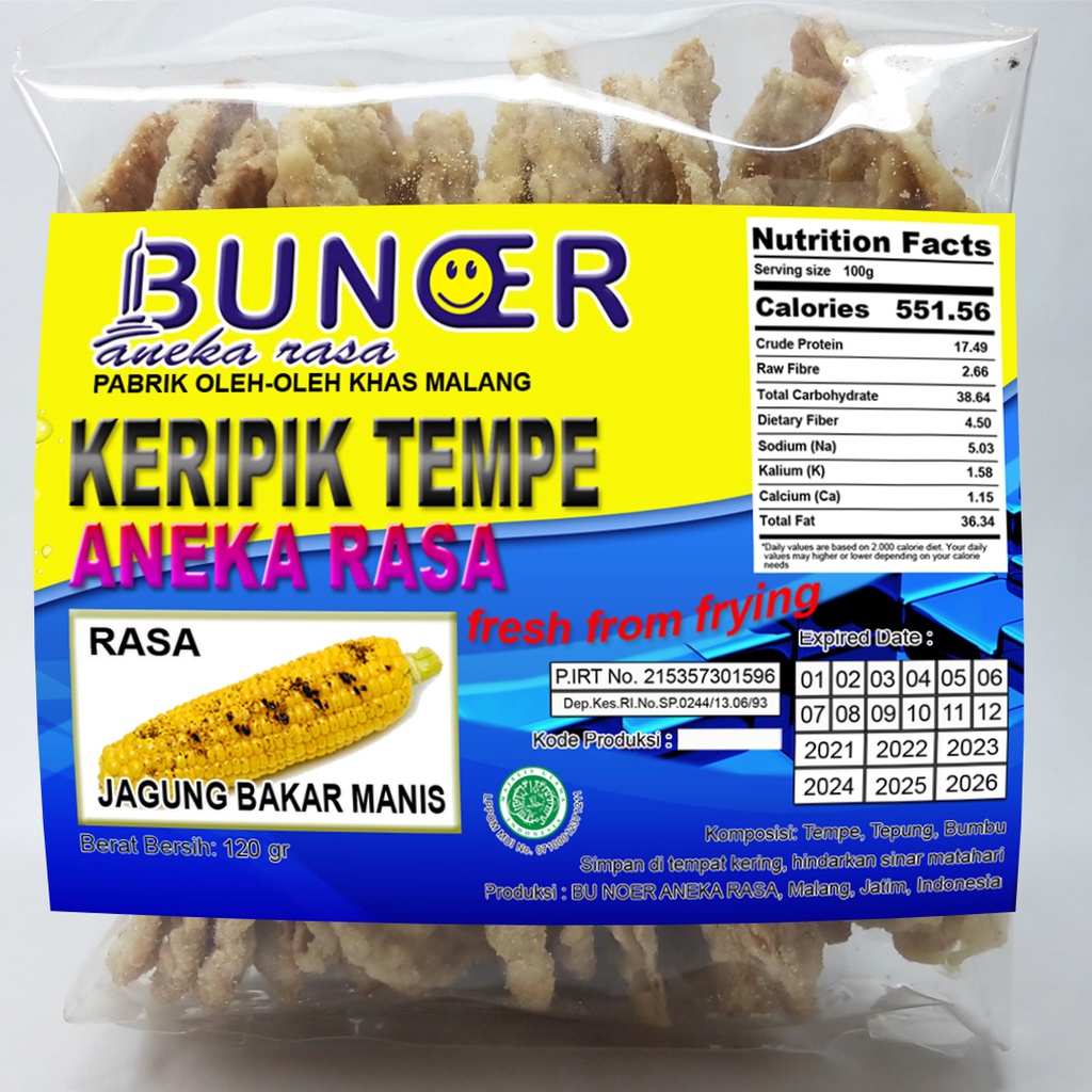 

Keripik Tempe Rasa Jagung Bakar Manis