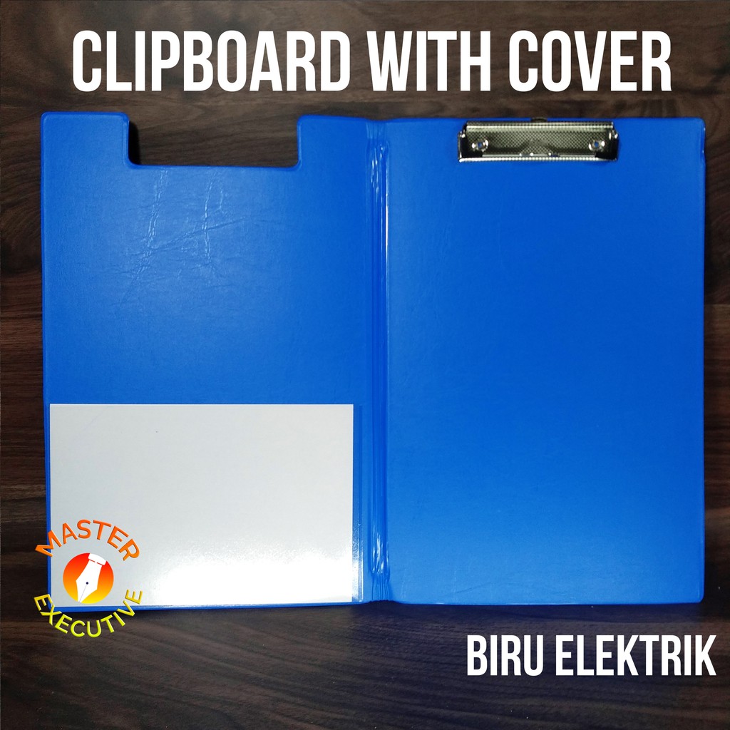 Bantex Clipboard with Cover - Papan Dada Kulit Sintetis Biru Elektrik 4211 62