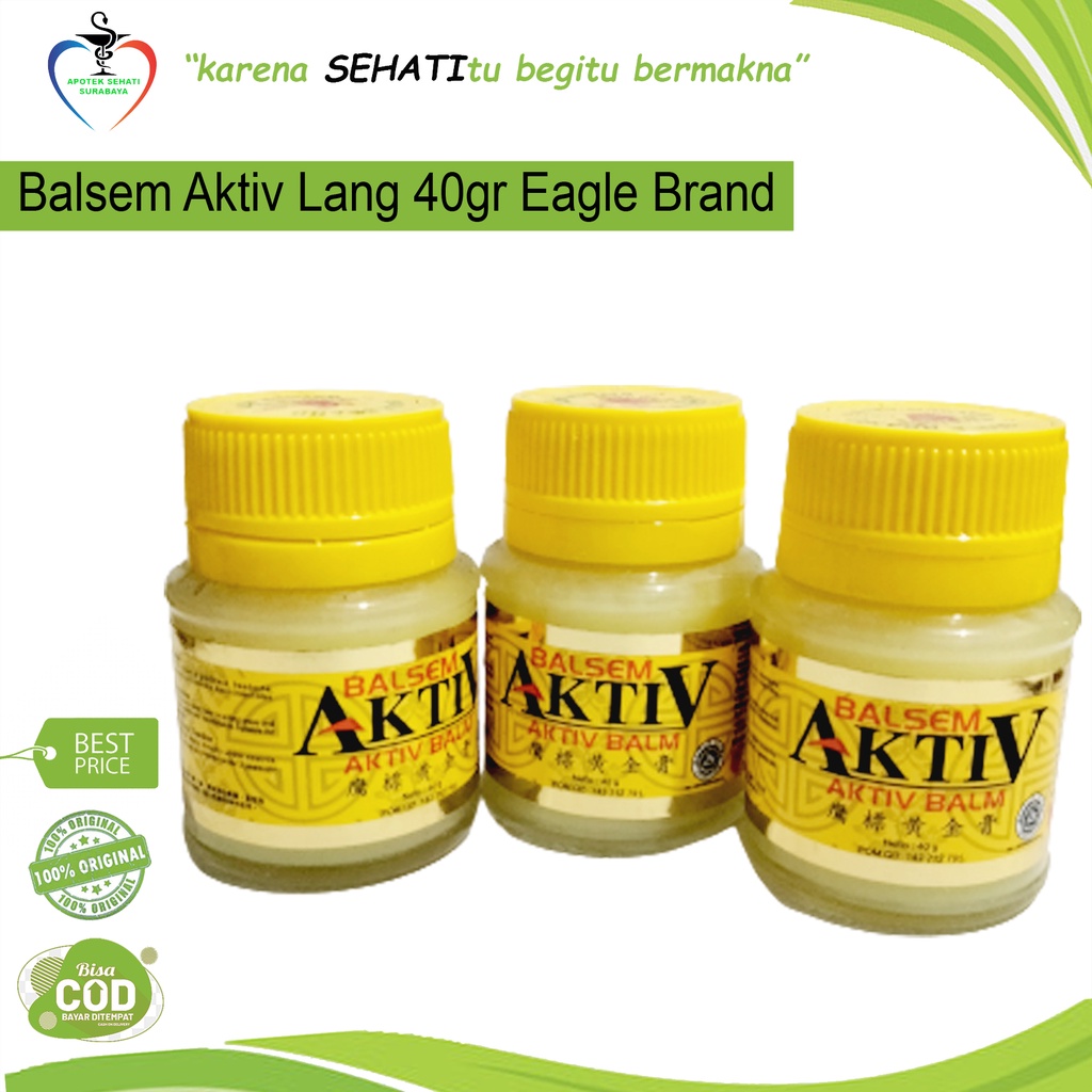 Balsem Aktiv 40gr Cap Lang Balsam Gosok Sakit Kepala Nyeri Otot Sendi