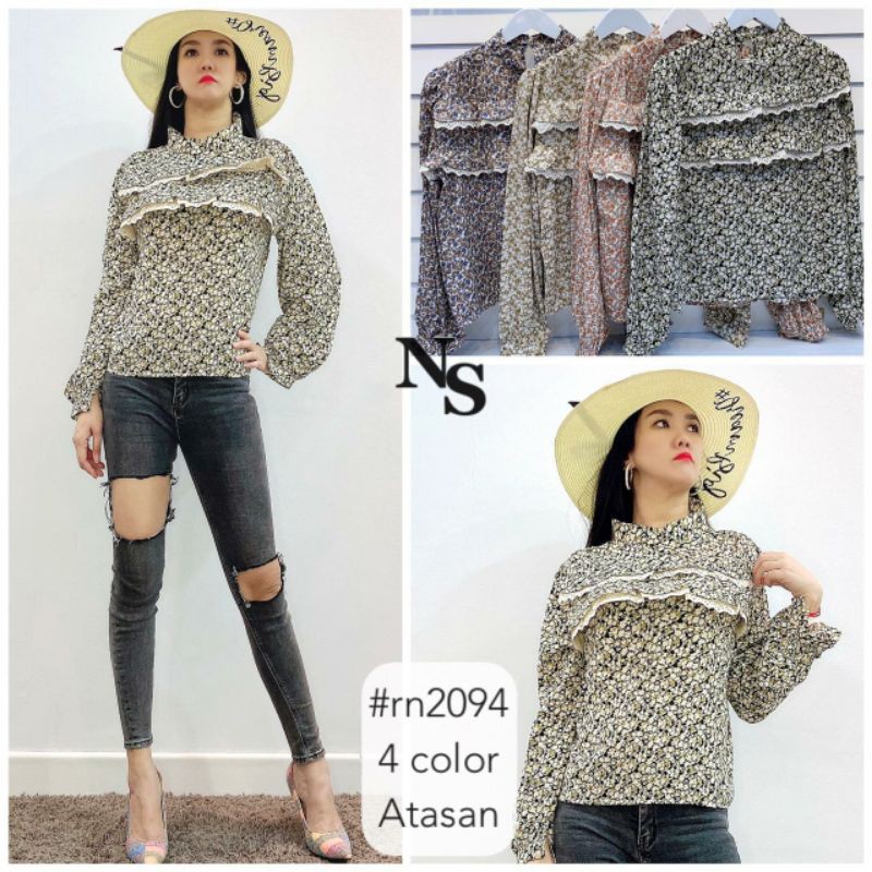 atasan wanita import bahan katun silk