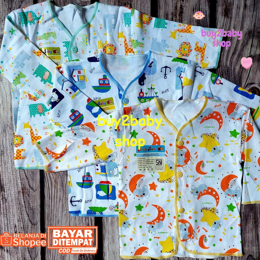 Piyama panjang bayi Animal Series Little Smart Airin Baby 0-3 Bulan 3 PCS