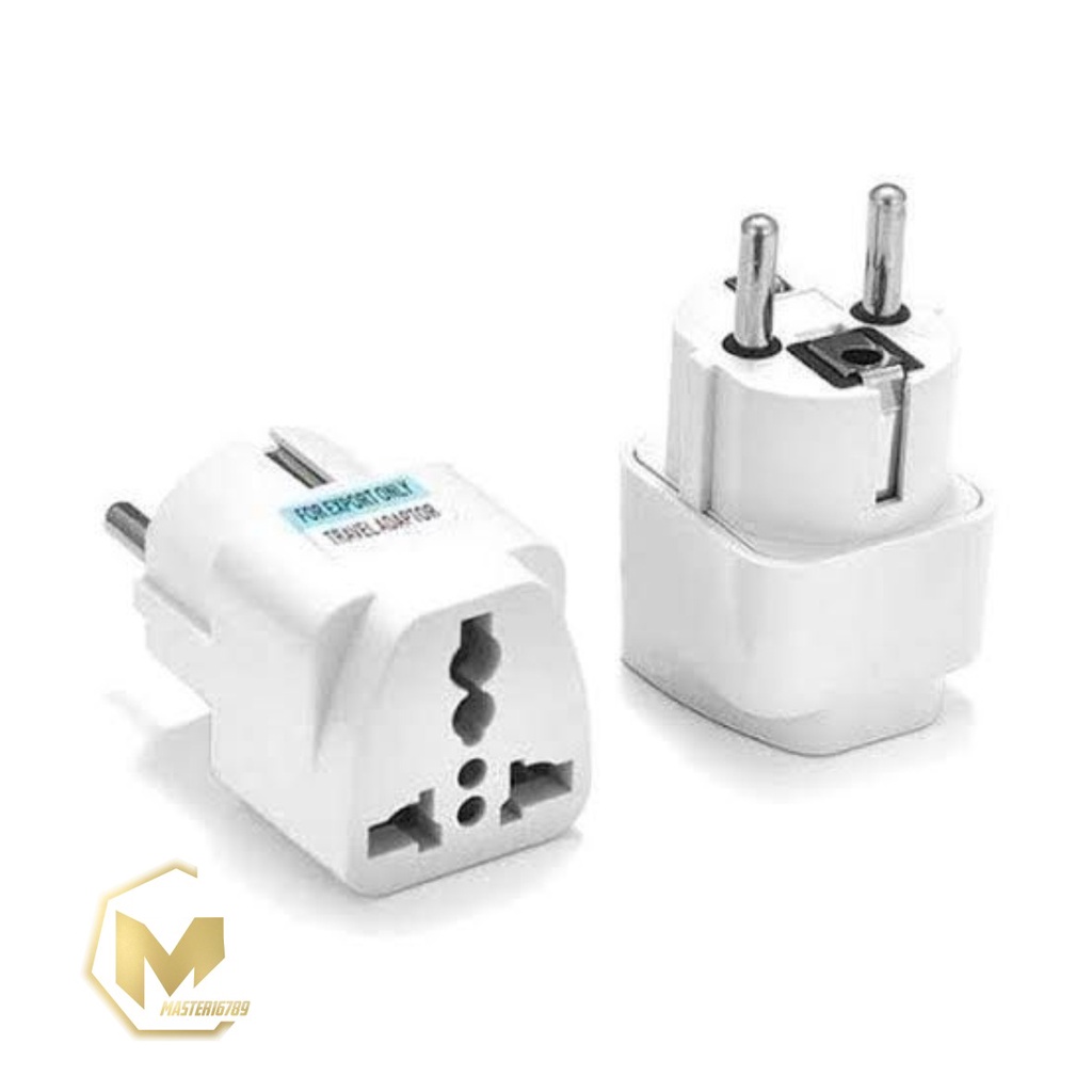 STEKER Adaptor Travel Charger / Sambungan Charger Kaki 3 ke Kaki 2 / EU KR Plug Adapter Converter MA2403