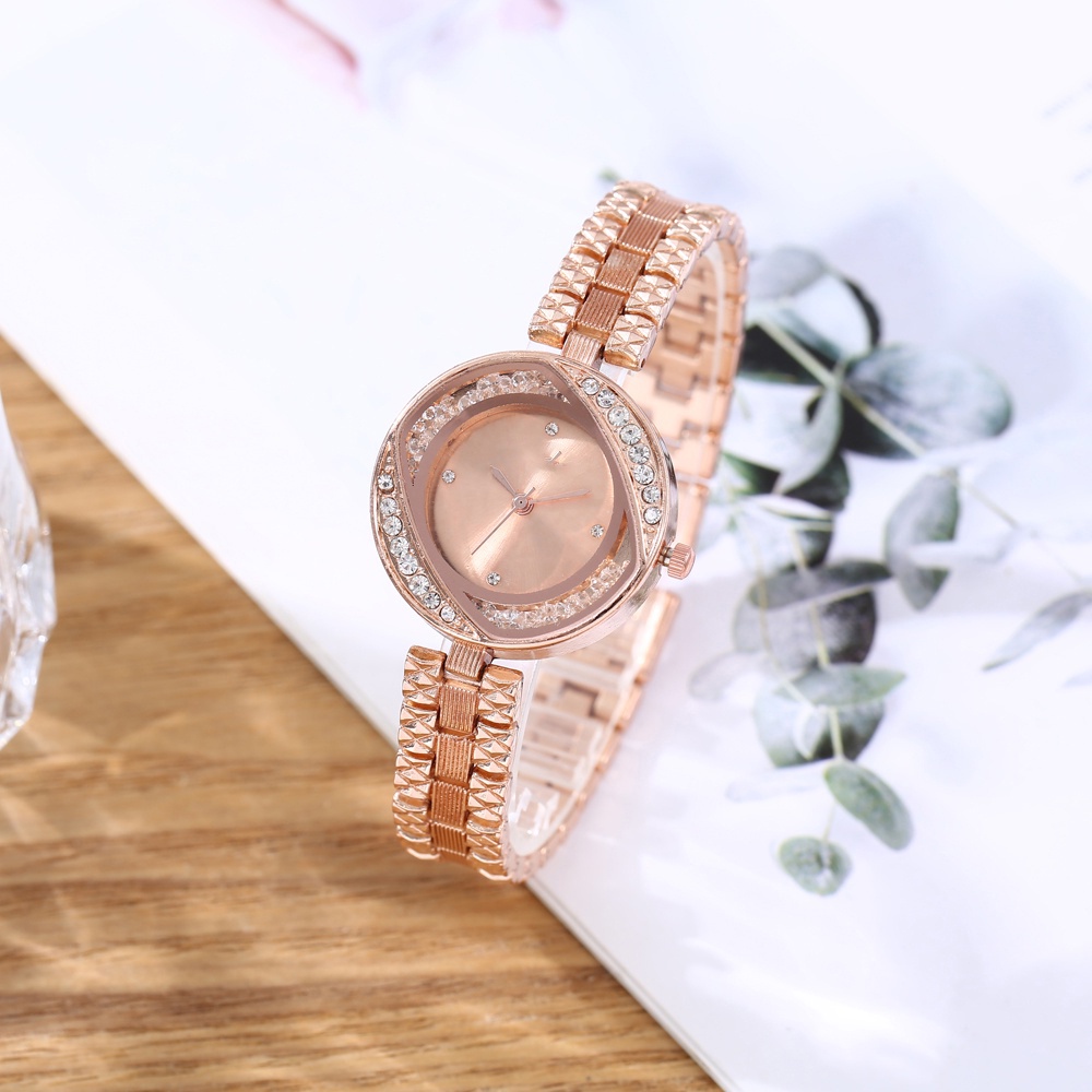 COD Jam Tangan Wanita Terbaru Analog Mewah Casual Fashion Strap Rantai Stainless Steel Import G33