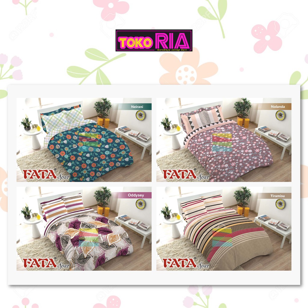 FATA Sprei  140X200 FULL Motif  MINIMALIS 2 Sarung Bantal 