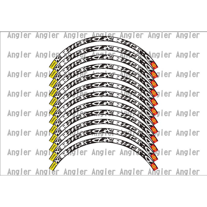 Decal sticker sepeda rim Deemax mavic sepeda uk 26 dan 27.5