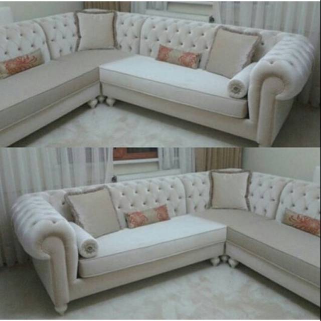 Sofa sudut chesterfield,sofatamu mewah
