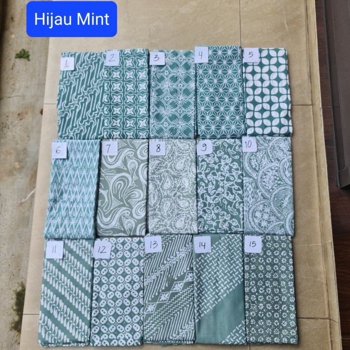 Kain Batik Garutan warna Hijau Mint (081119)