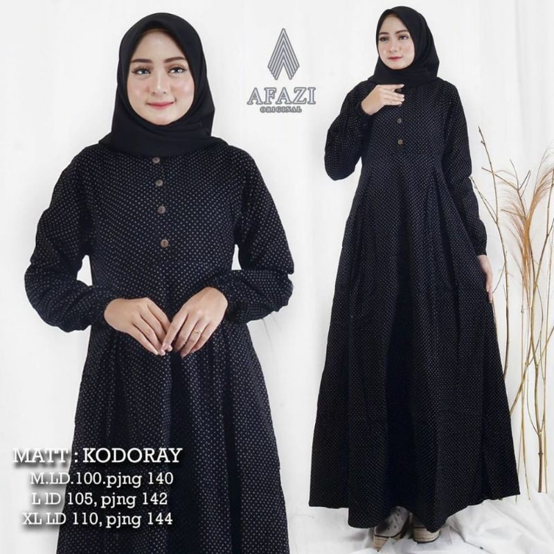 Gamis Afazi terbaru original Gamis polkadot l Gamis abaya l fashion muslim