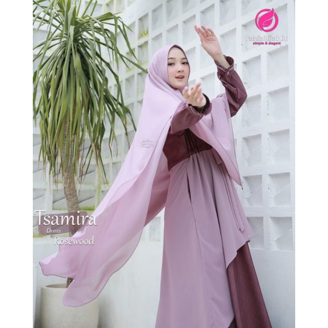 Khimar Tsamira Mom n Kid by Fania Hijab dengan 6 pilihan warna/ khimar ceruti premium/khimar syar'i/