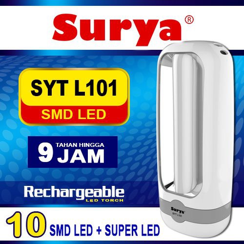 Surya SYT L101 Senter LED Super Terang / Lampu Emergency 2 in 1 Rechargeable