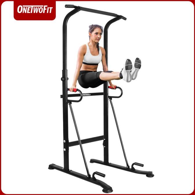 OneTwoFit Multi-Function Power Tower,Adjustable Height Pull up Station