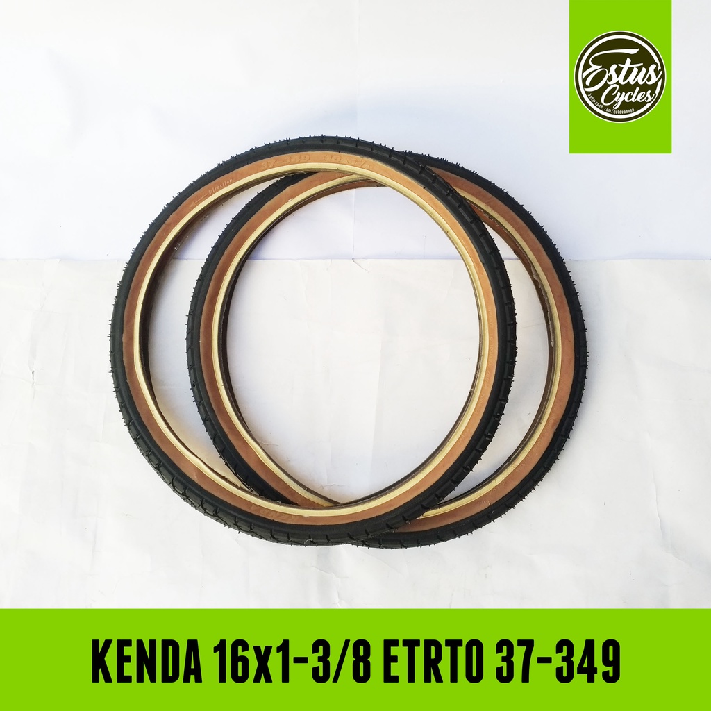 Ban Luar Sepeda Lipat Kenda 16x1 3-8 ETRTO 37-349 16 Plus Estus Cycles